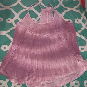 American Eagle Pink and Purple Tie Dye Tank Top